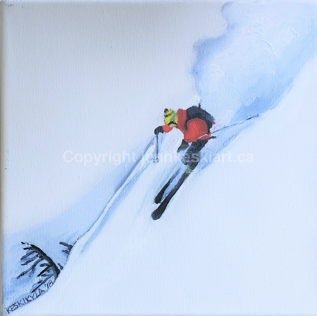 Back Country Skier - Small 10 X Painting
