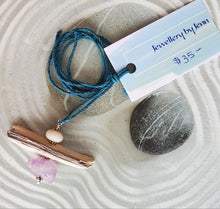 Load image into Gallery viewer, Amethyst and Amazonite with teal adjustable length cotton cord
