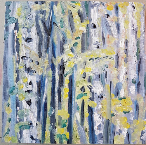 Birch Forest Painting